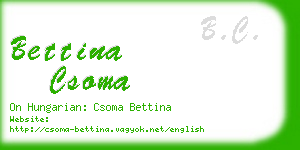 bettina csoma business card